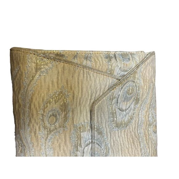 Trina Turk Purse Women 11" Metallic Floral Envelope Luxury Glam Preppy Bridal - Picture 3 of 16